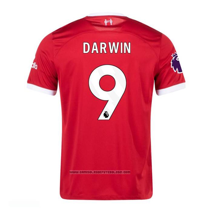 Camisola Liverpool Jogador Darwin 1º 2023-2024